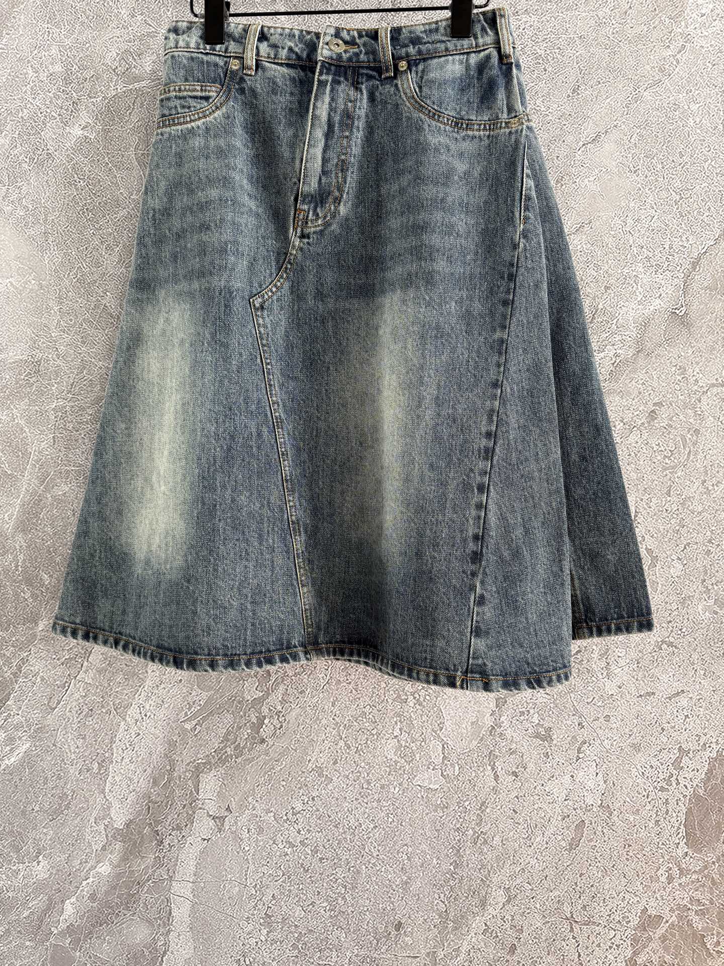 Loewe A-line Skirt Blue Polyester Fiber