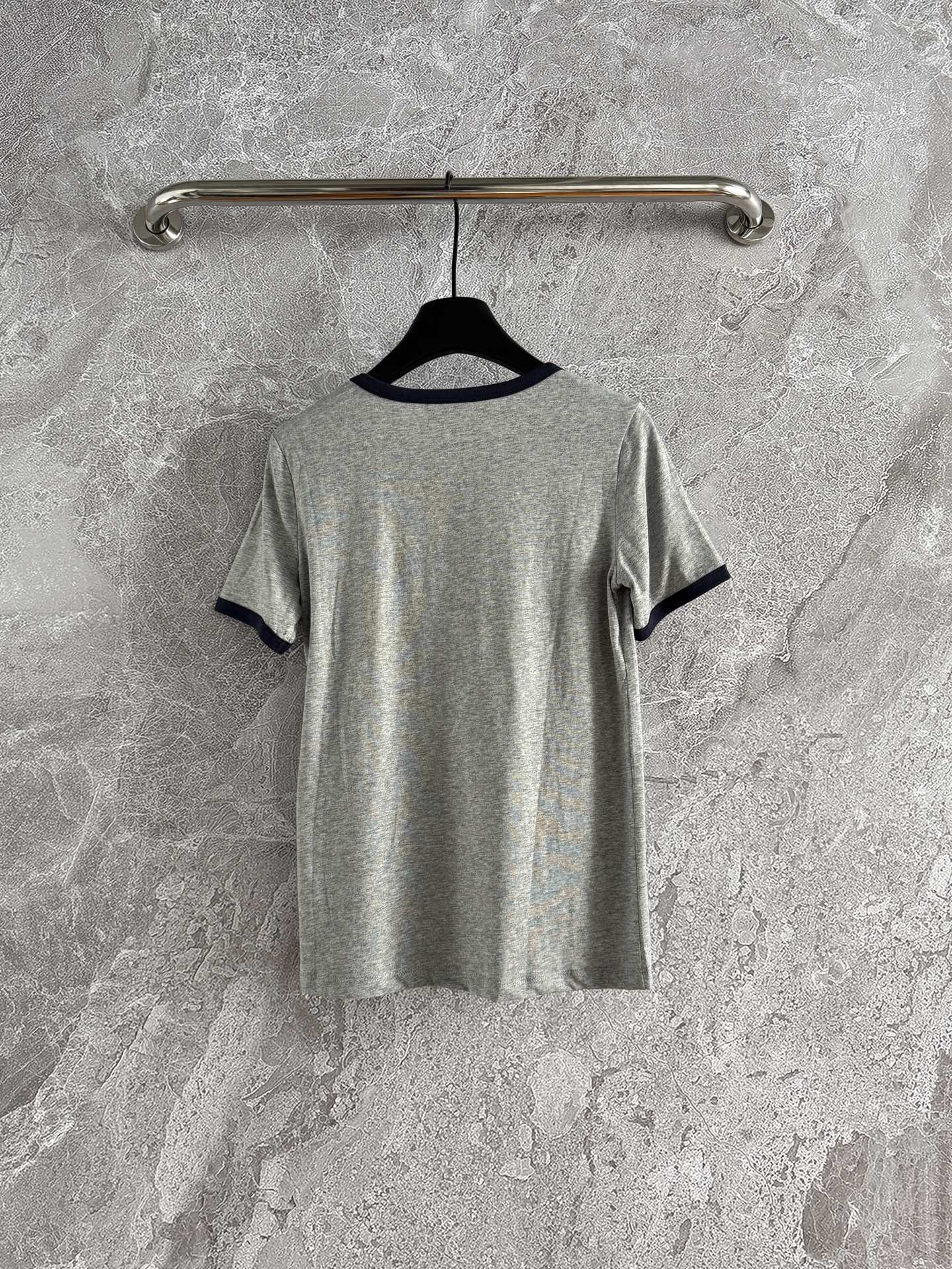 Celine CELINE PARIS Short-sleeve T-shirt Grey Cotton