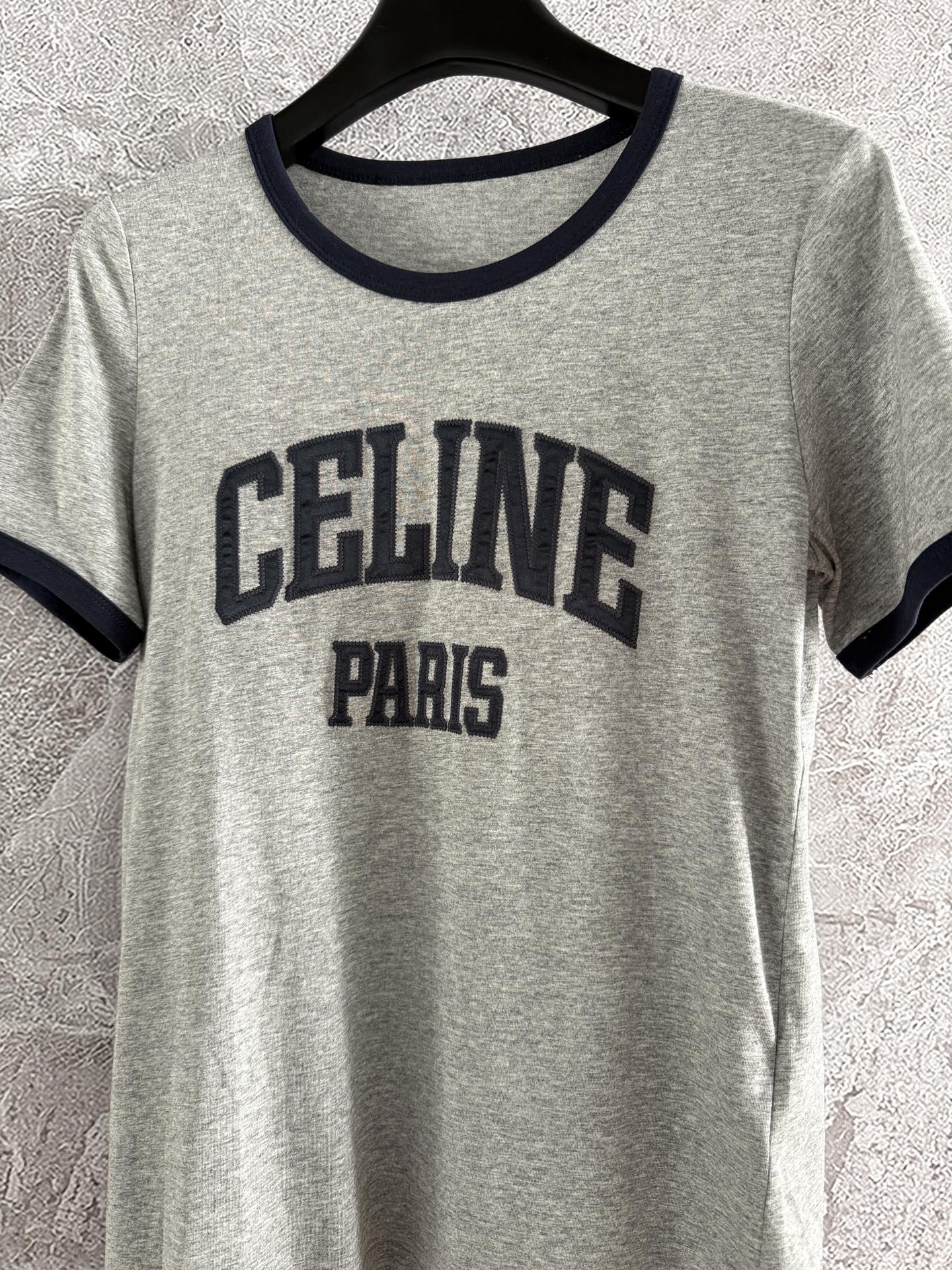 Celine CELINE PARIS Short-sleeve T-shirt Grey Cotton