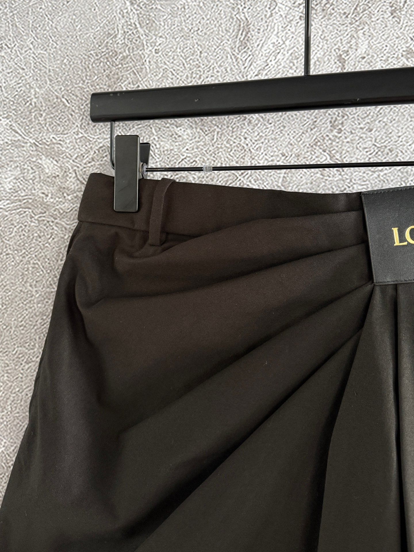Loewe Draped Skirt Brown Polyester Fiber