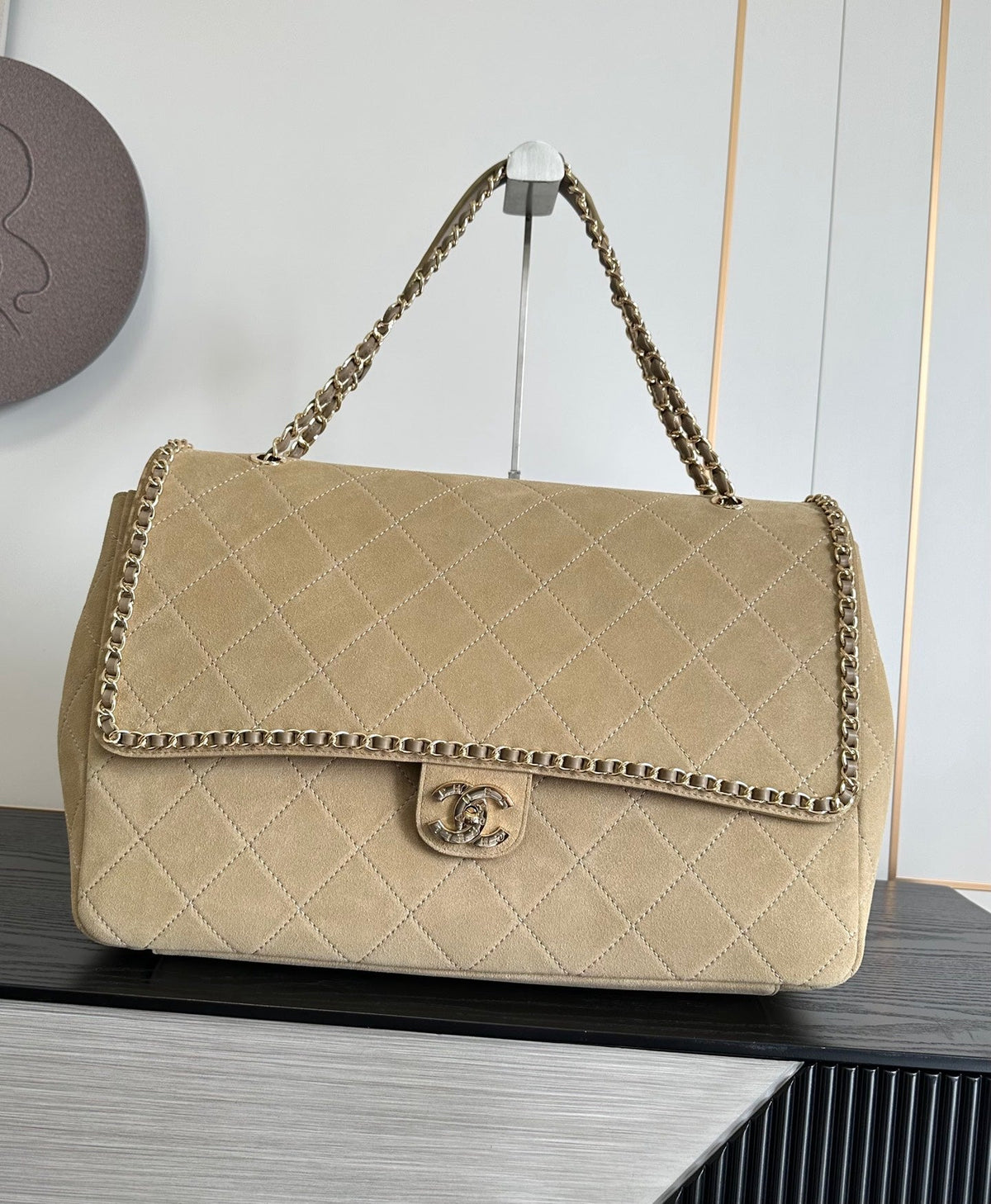 Chanel 2026 x Pharrell Williams Suede XXL Flap Bag Suede Leather 167141