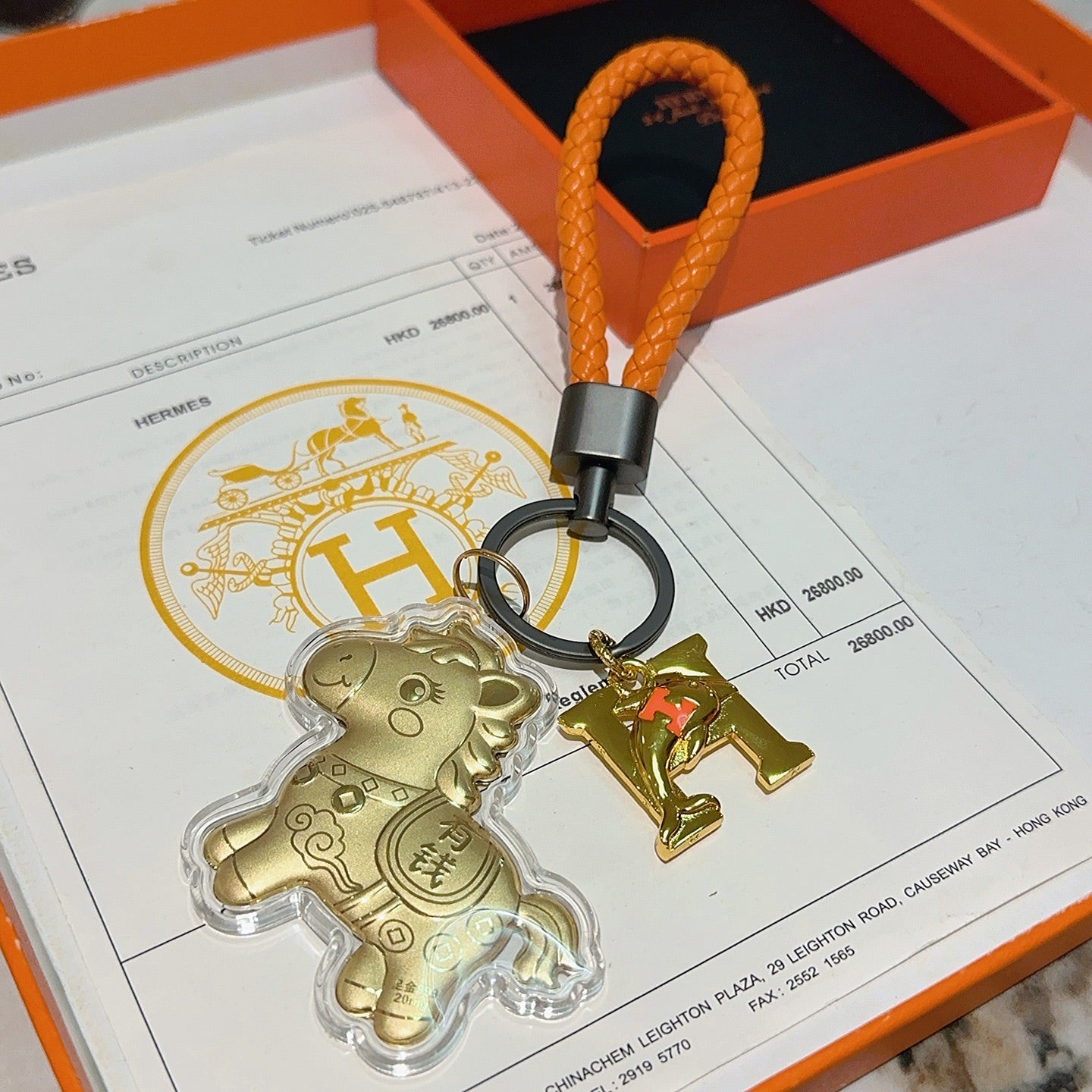 HM Gold Horse Charm