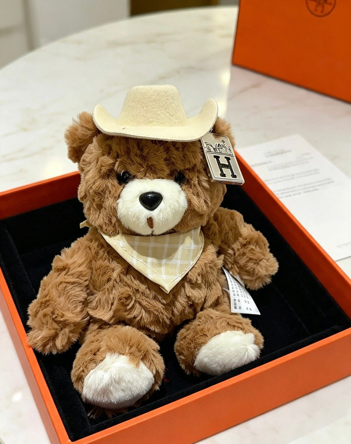 Hermes Cowboy Teddy Bear Charm