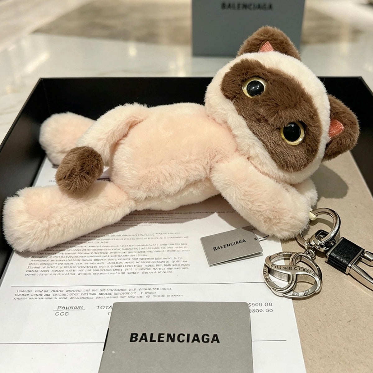 Balenciaga Plush Cat Charm