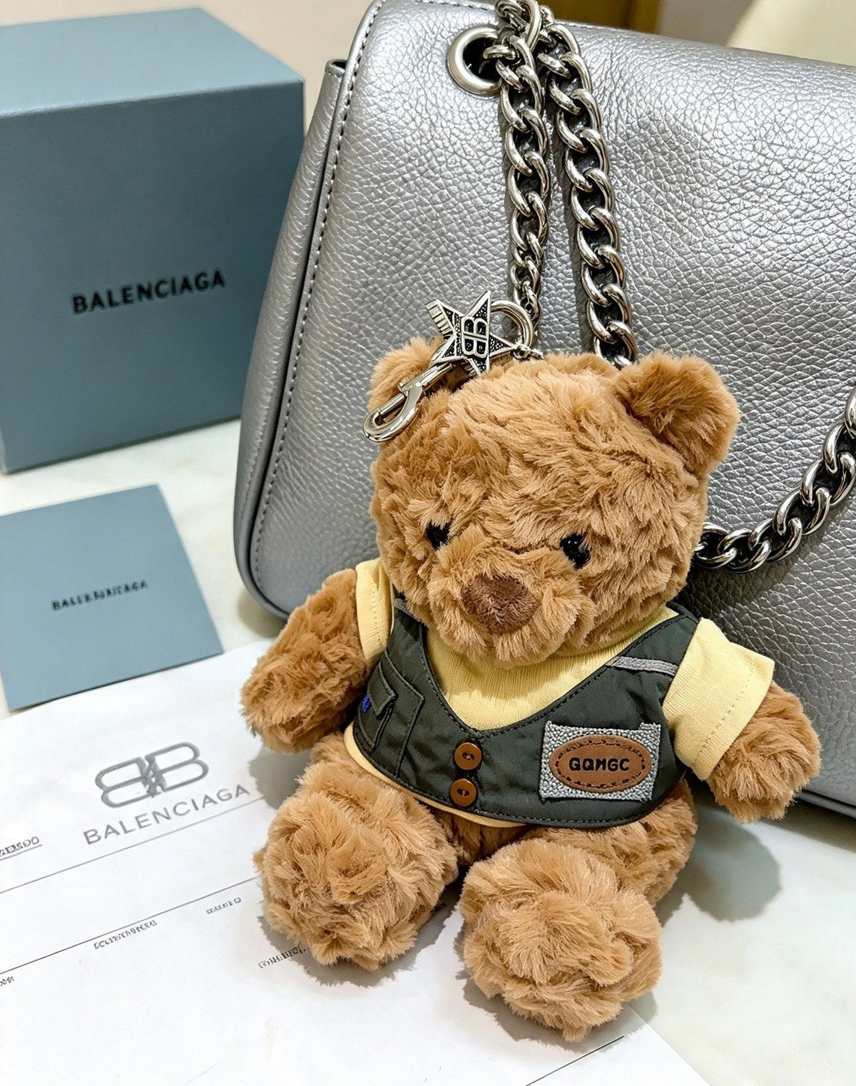 Balenciaga Brown Plush Bear Charm