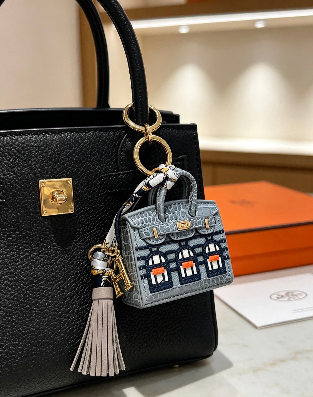 Hermes Mini Birkin 20 Faubourg Bag Charm