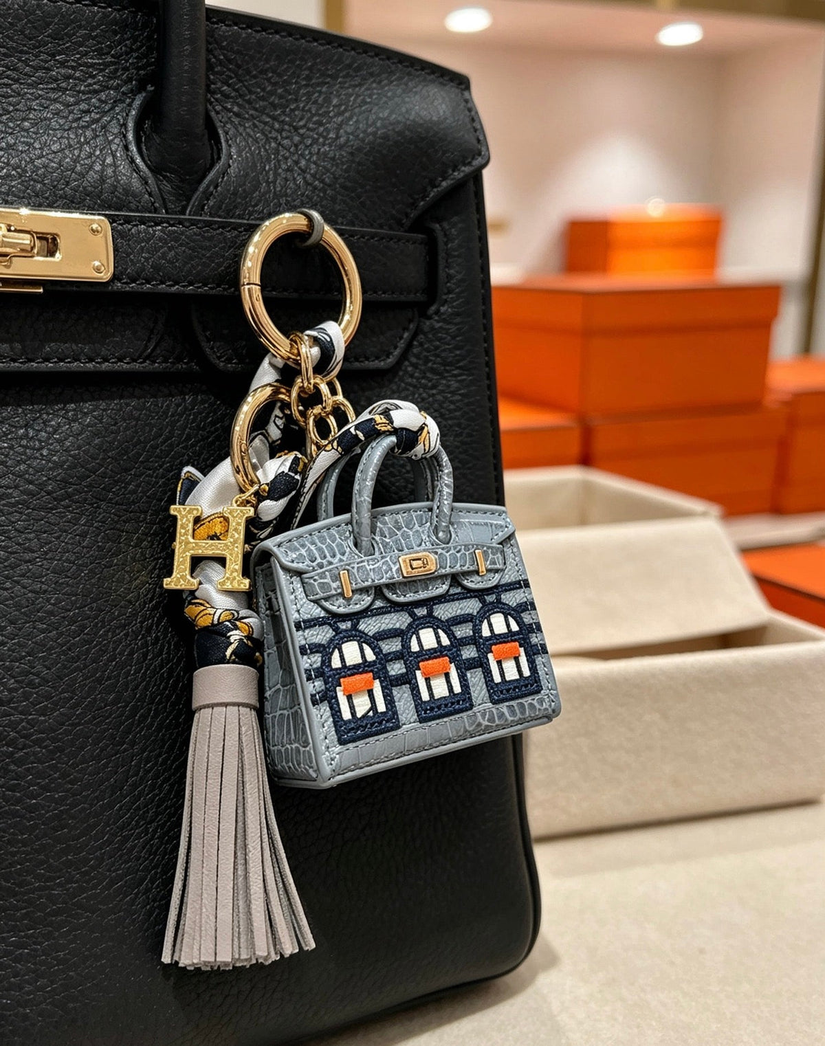 Hermes Mini Birkin 20 Faubourg Bag Charm