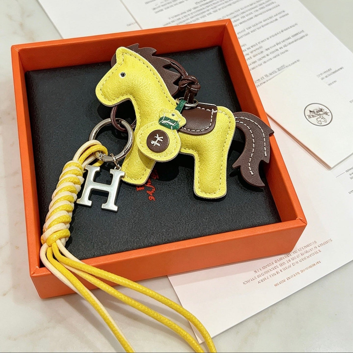 Hermes Yellow Horse Charm