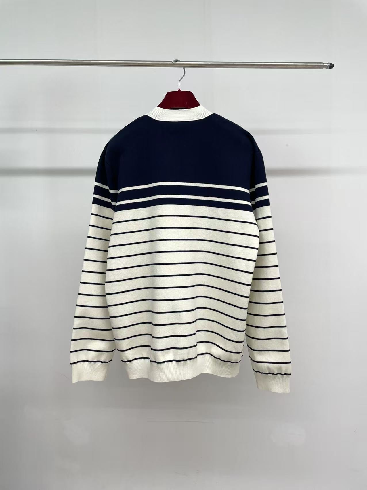 GG 25 Cardigan Black Mix White Wool 0034