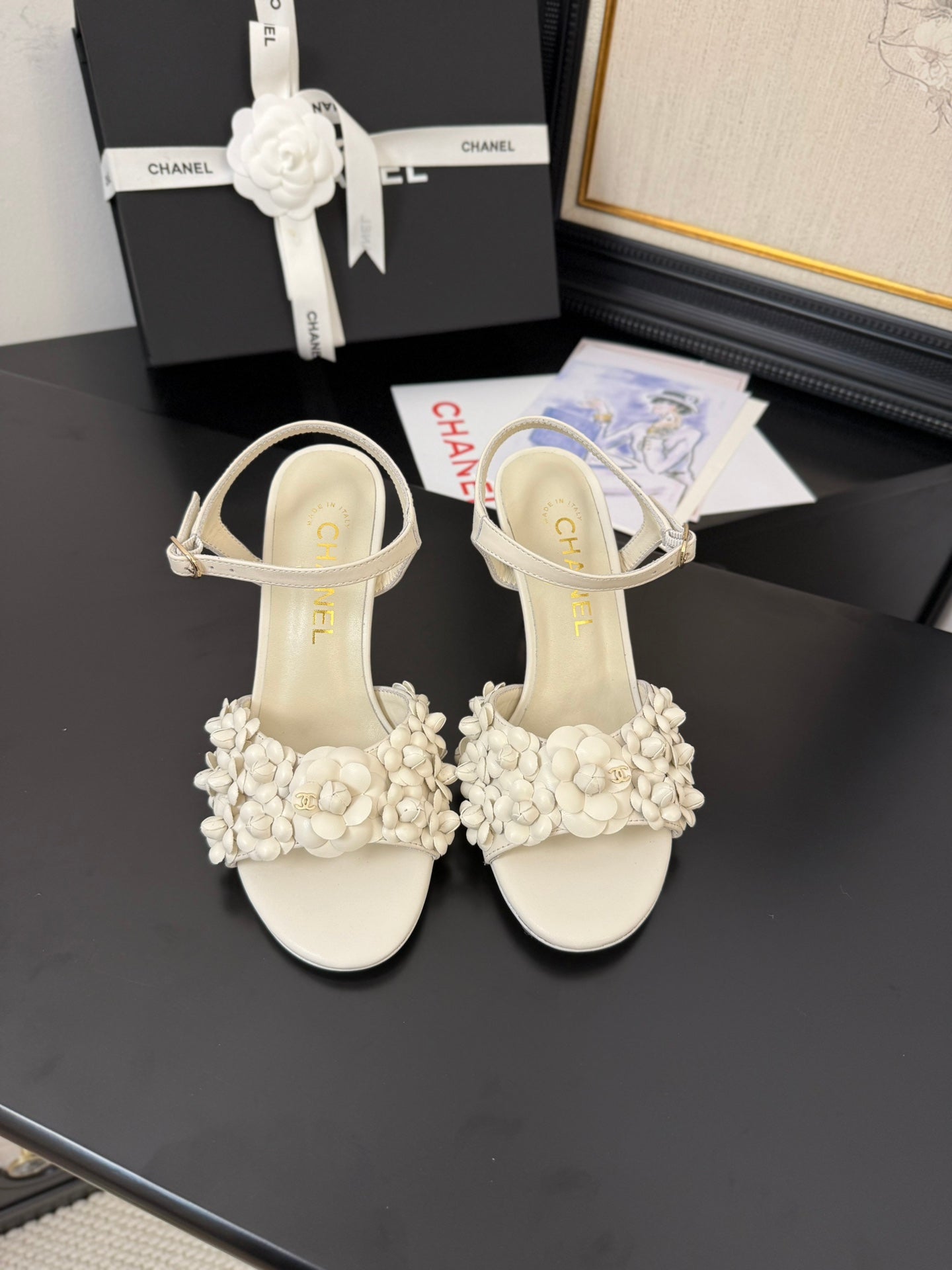 CC 25 Slingback White Lambskin 233399