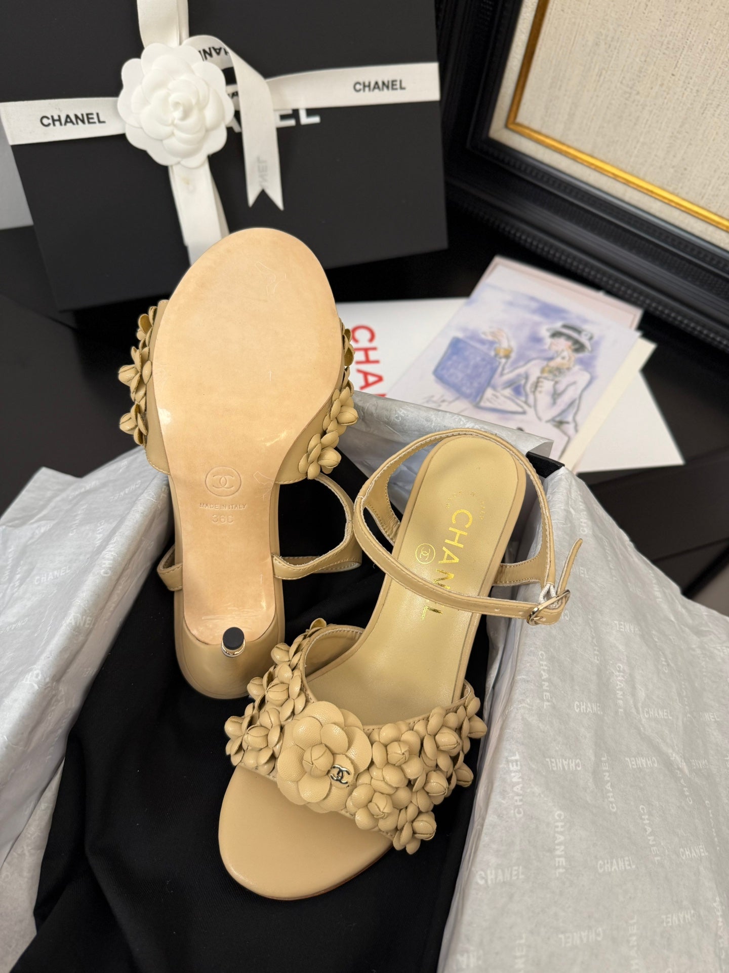 CC 25 Slingback Beige Lambskin 233400