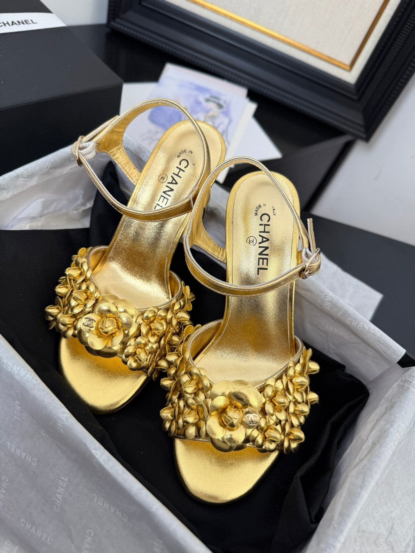 CC 25 Slingback Gold Lambskin 233402