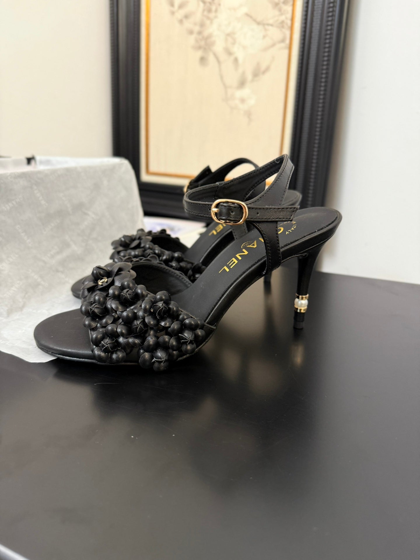 CC 25 Slingback Black Lambskin 233403