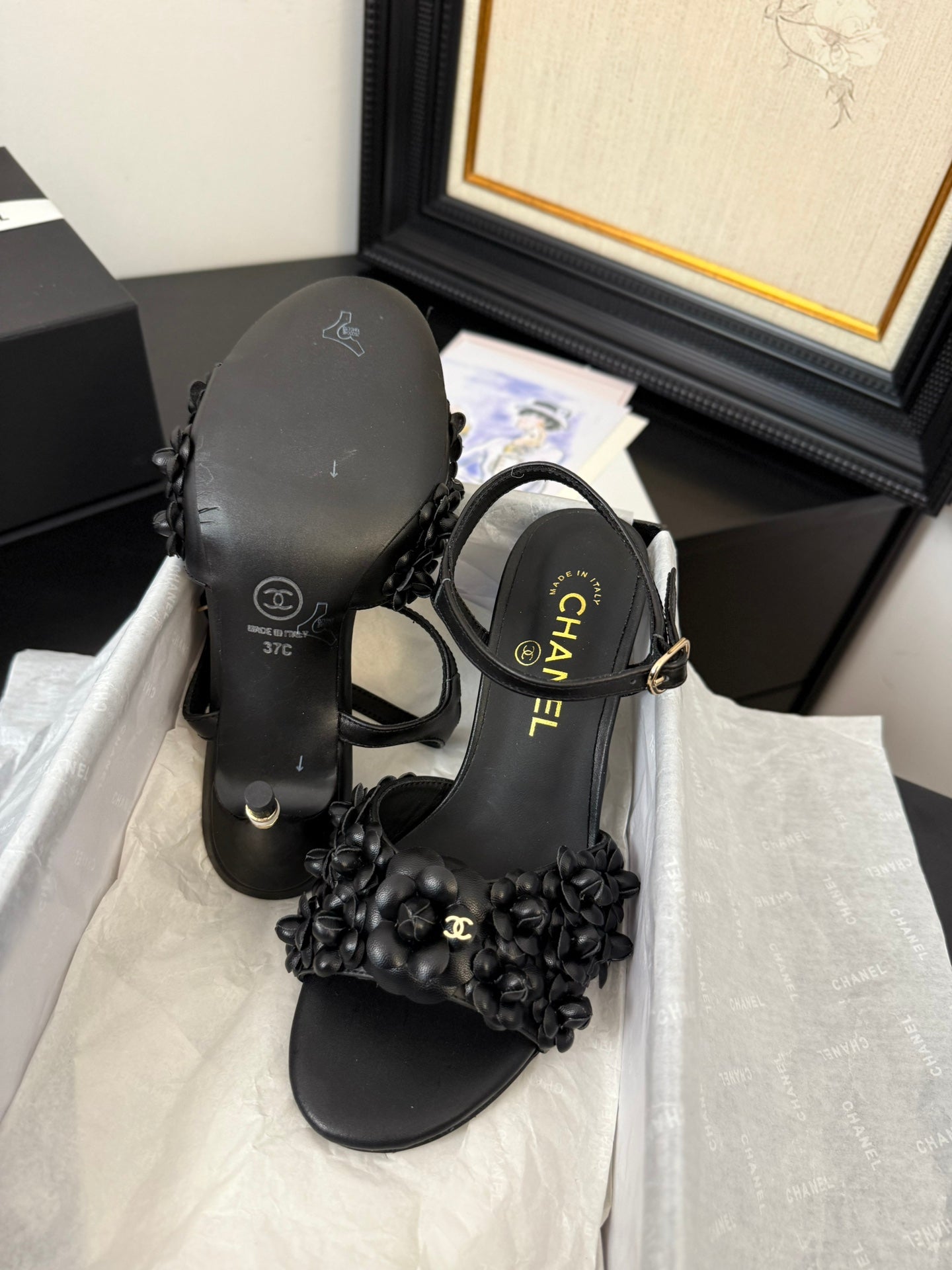 CC 25 Slingback Black Lambskin 233403