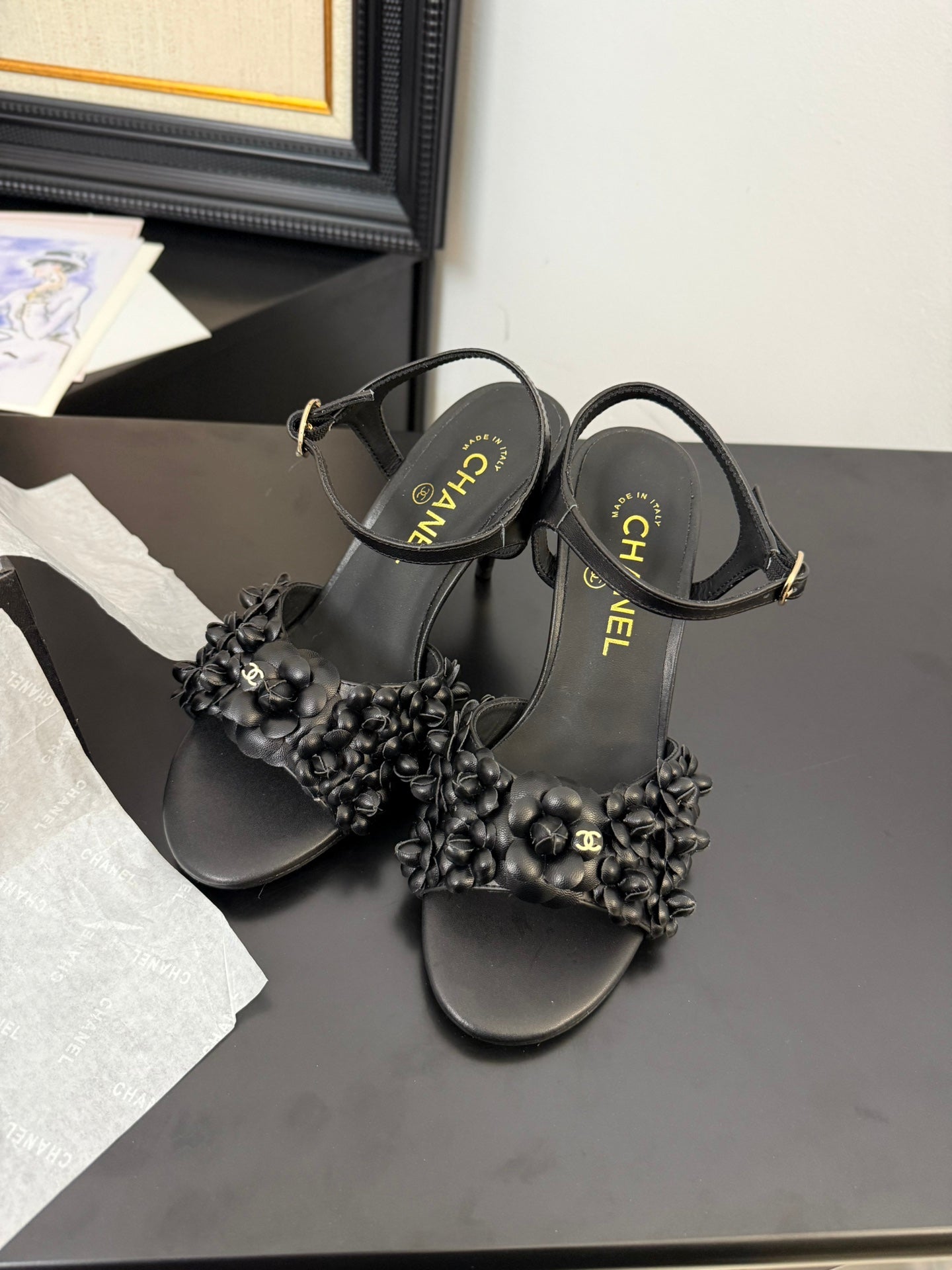 CC 25 Slingback Black Lambskin 233403