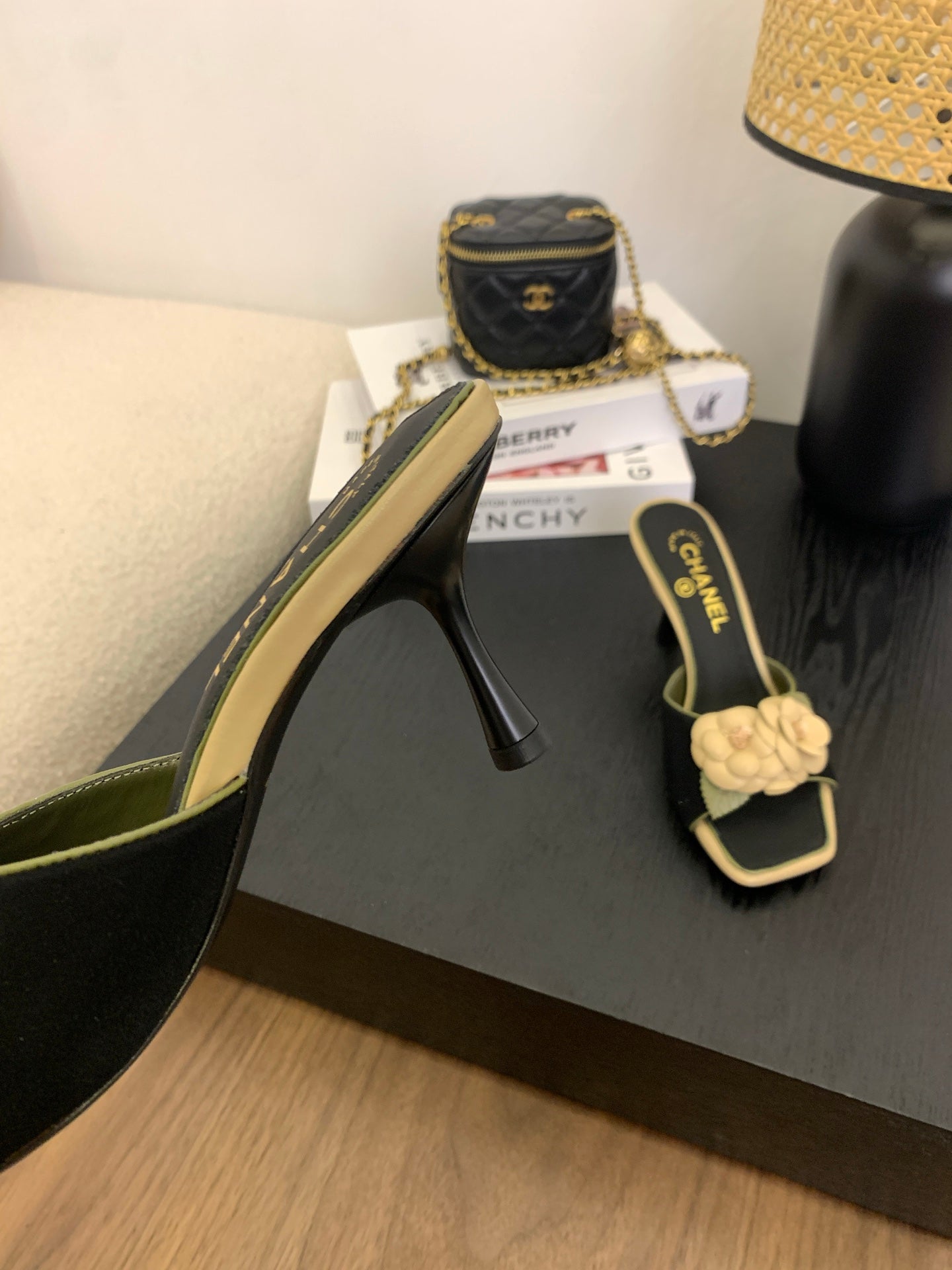 CC 25 Mules Green Black Lambskin 288773