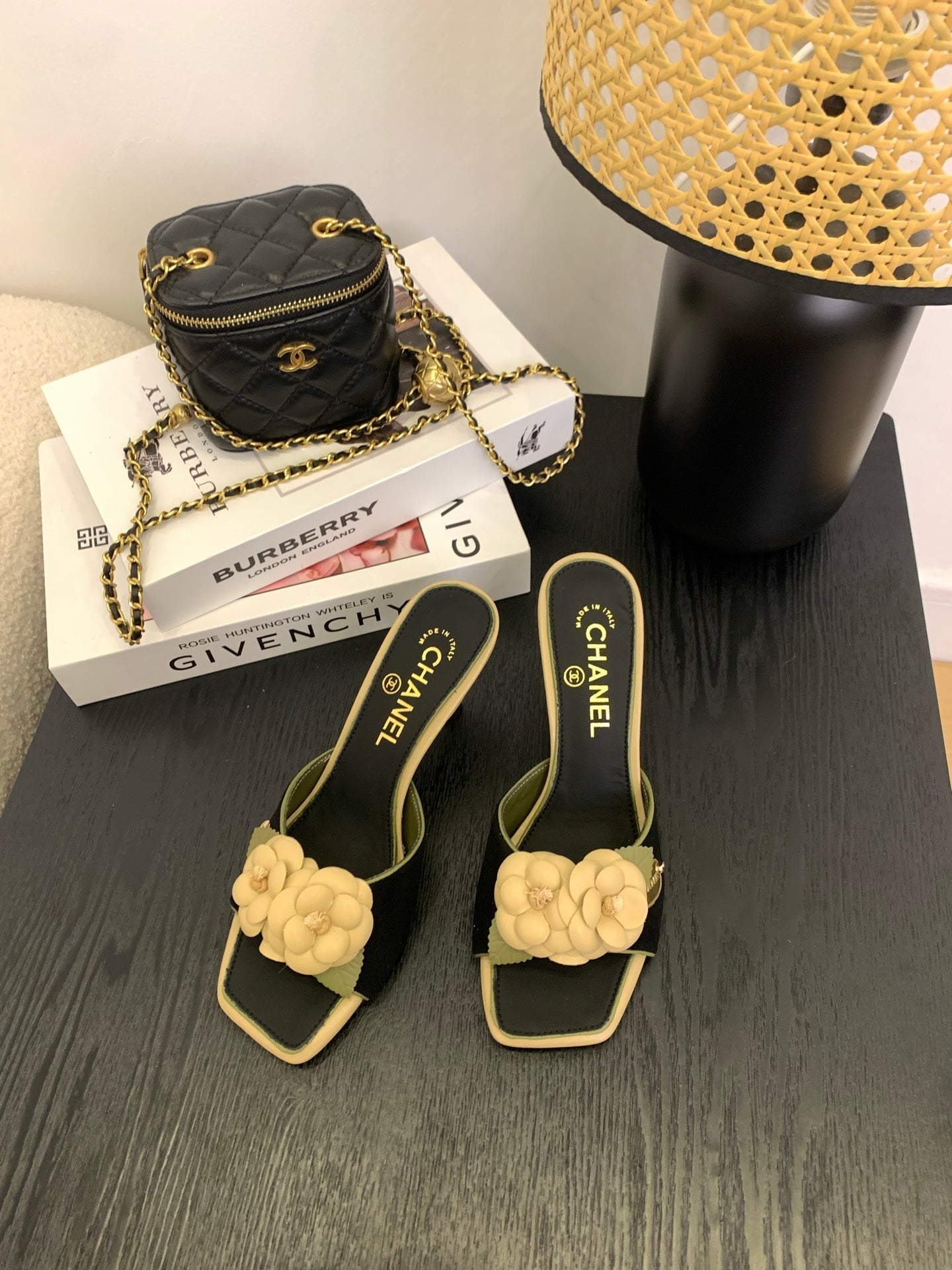 CC 25 Mules Green Black Lambskin 288773