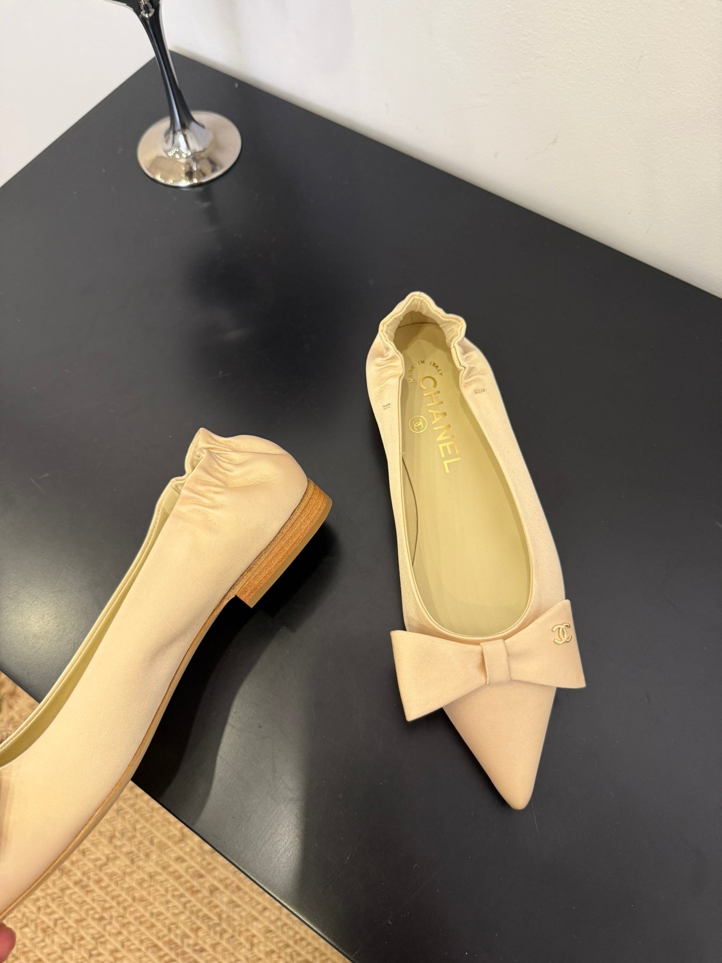 CC 25 Ballet Flats Beige Lamskin 330774