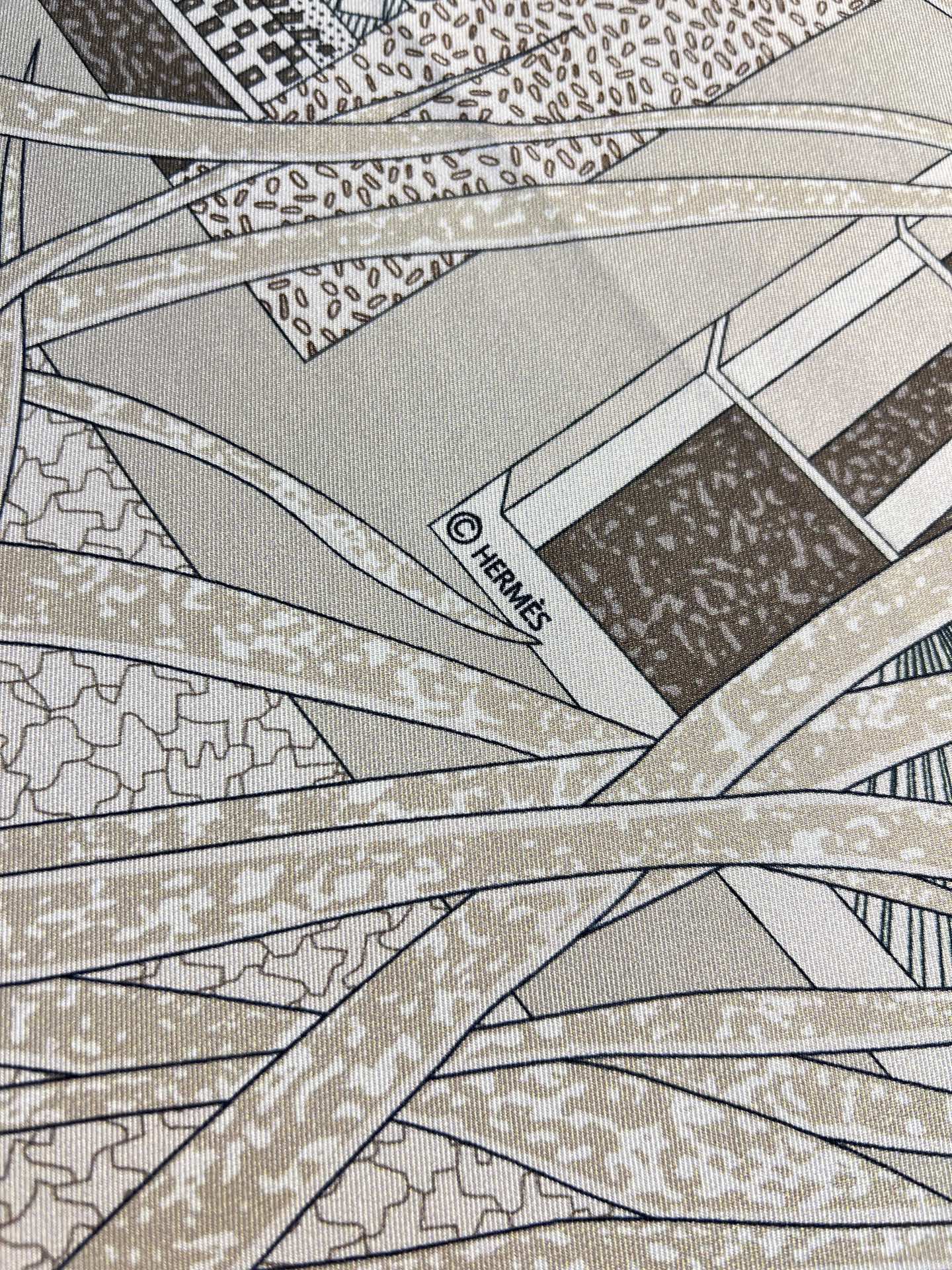 HM 26s Knitting Scarf 90 Gray Colorful Mulberry Silk 148046