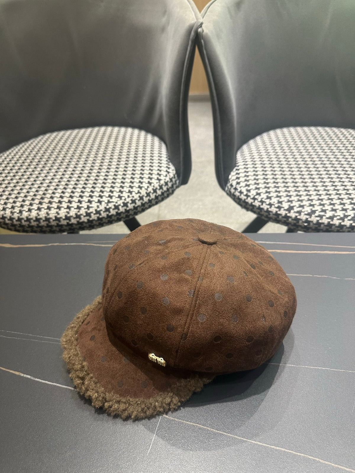 Burberry 2026 Newsboy Cap Hat Suede 550266