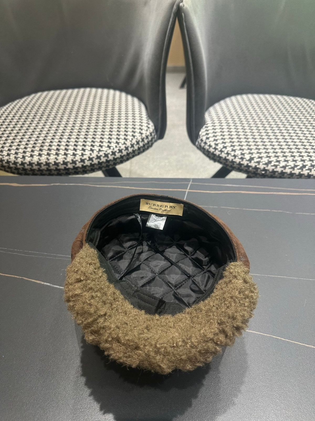 Burberry 2026 Newsboy Cap Hat Suede 550266
