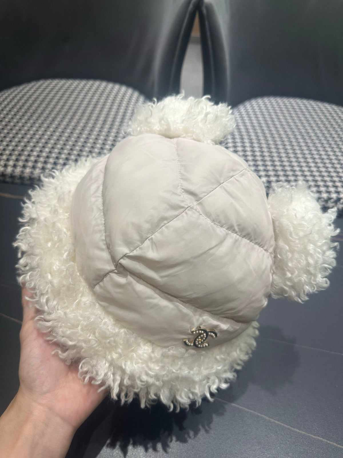 Chanel 2026 Bear-Ear Hat Fabric 566090