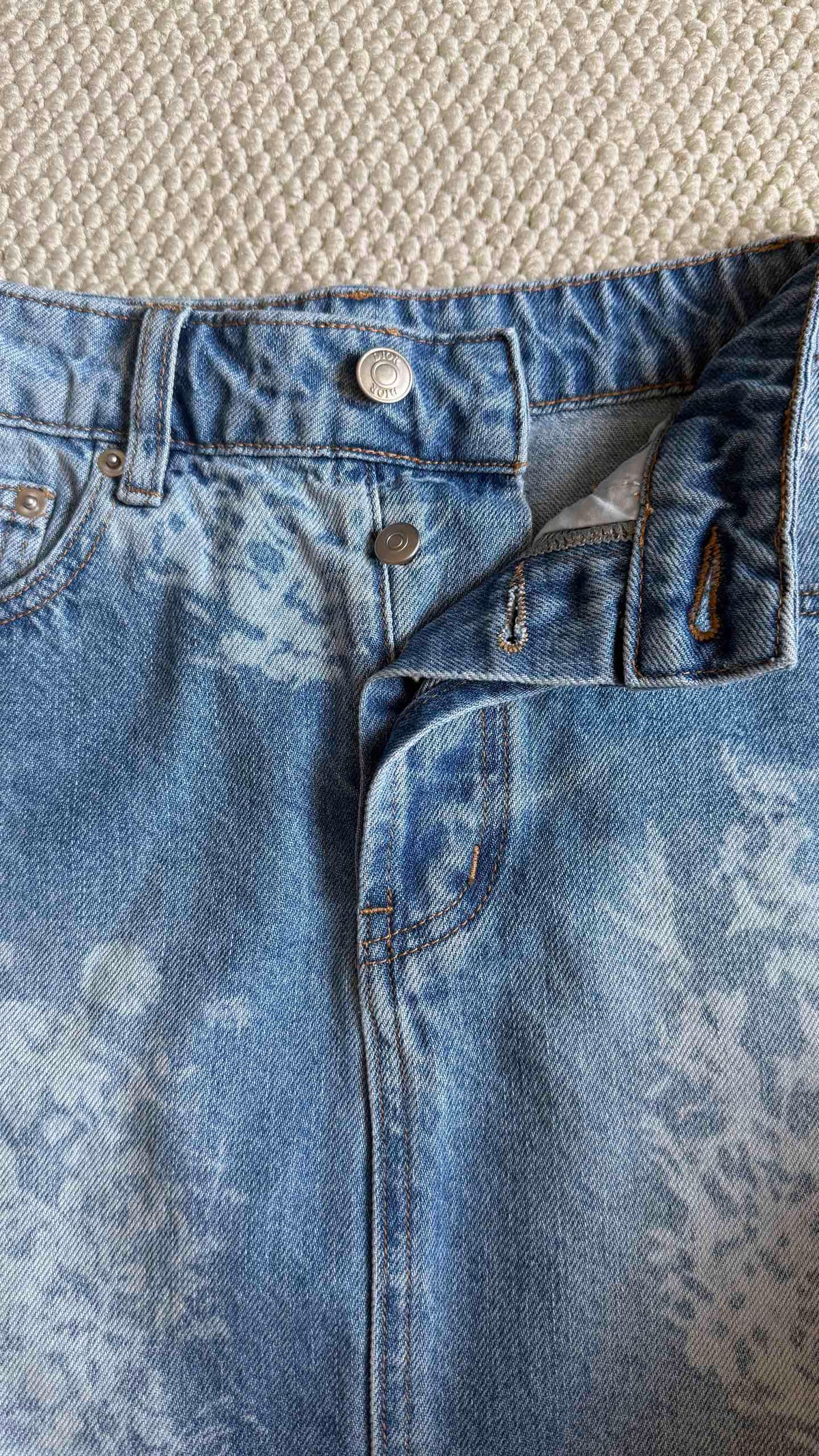 Dior 2026 Denim Mini Skirt Blue Cotton 756846