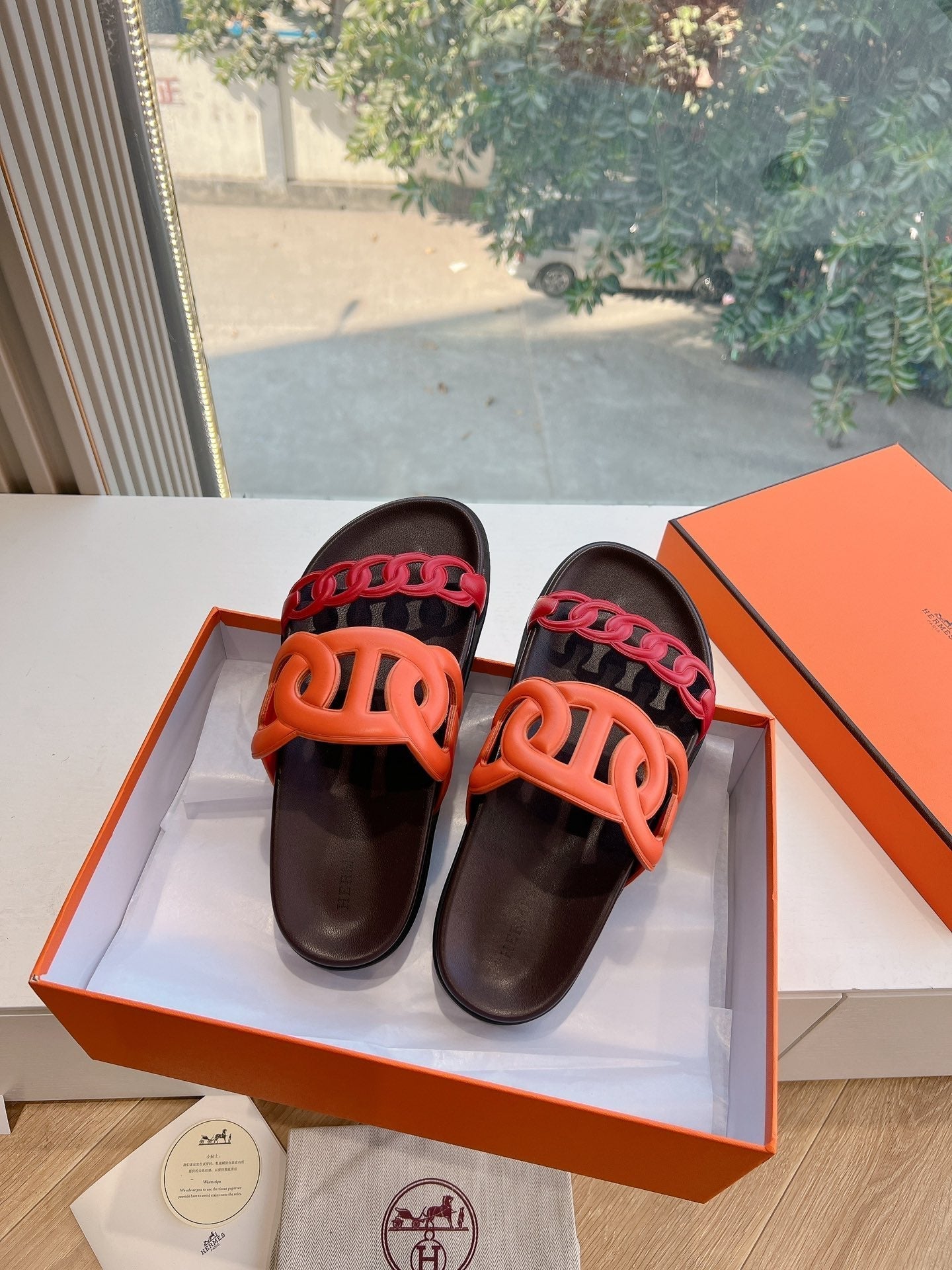 HM 25 Extra Sandal Orange red Calfskin 292563