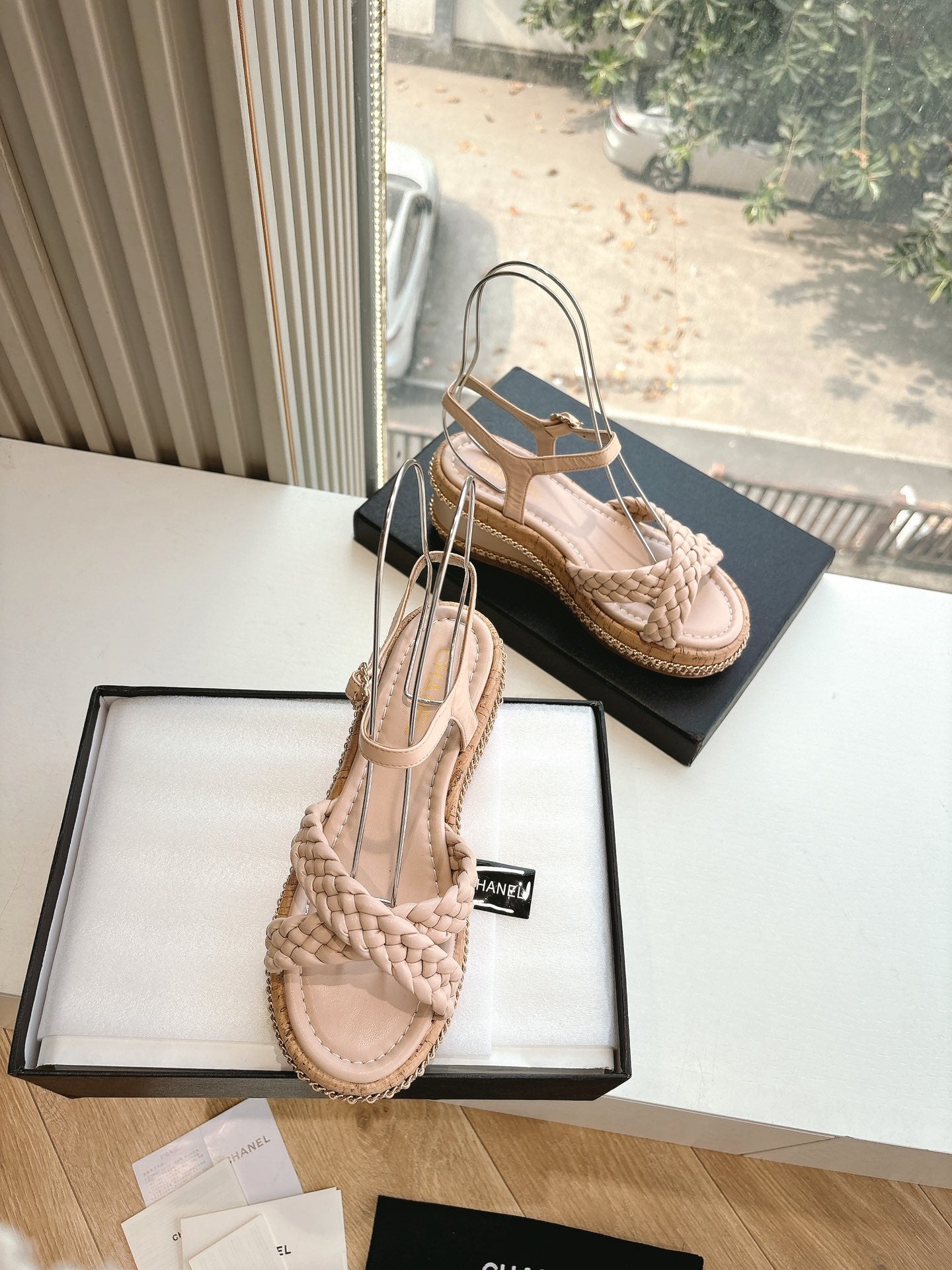 CC Mules Sandals Pink Nude 6cm Lambskin 202887