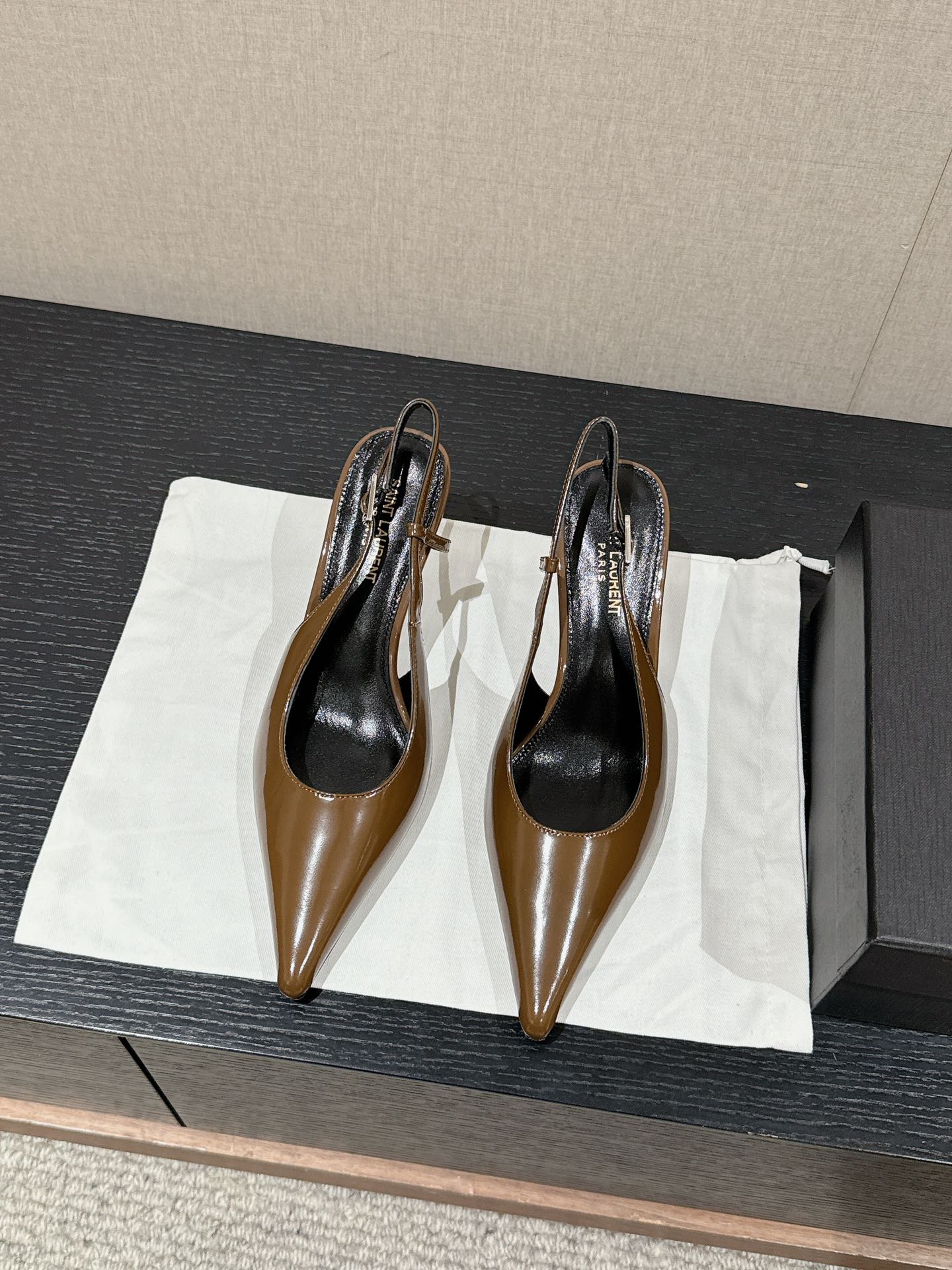 SL CHERISH SLINGBACK 75 CAMEL CALFSKIN