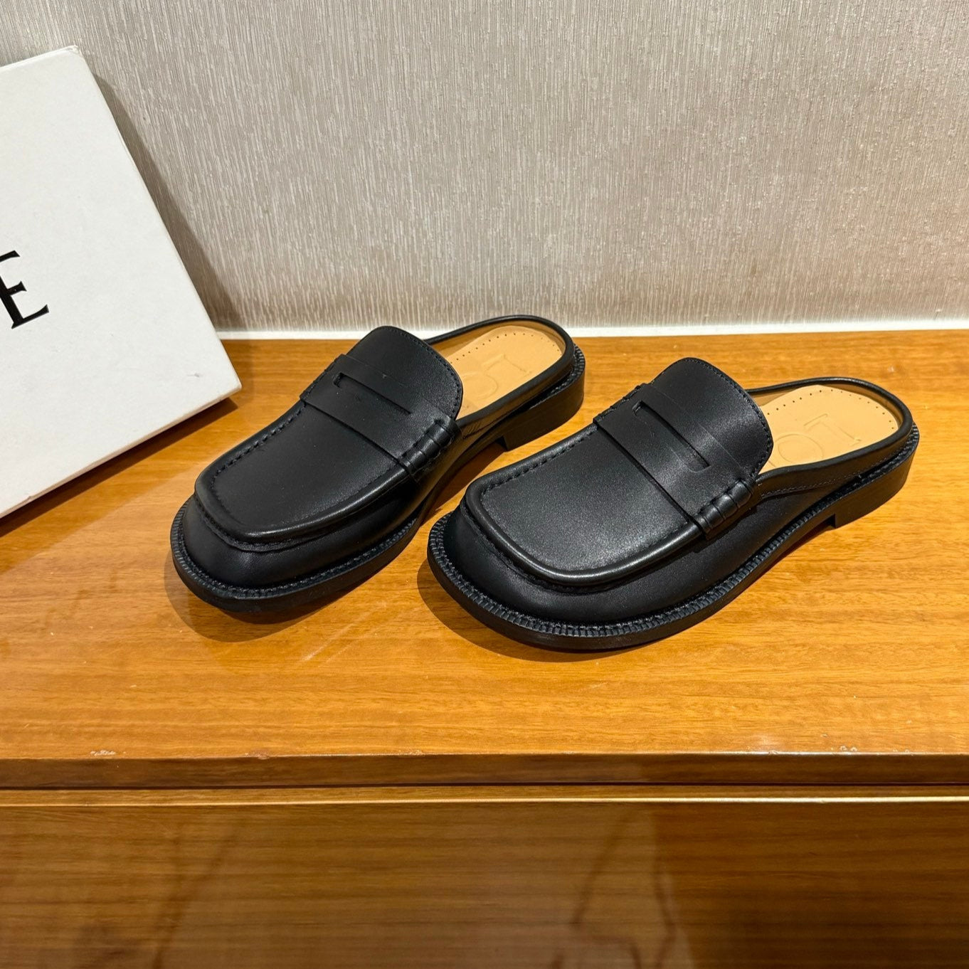 Loewe Campo Mule Black Slide Cowhide 221949