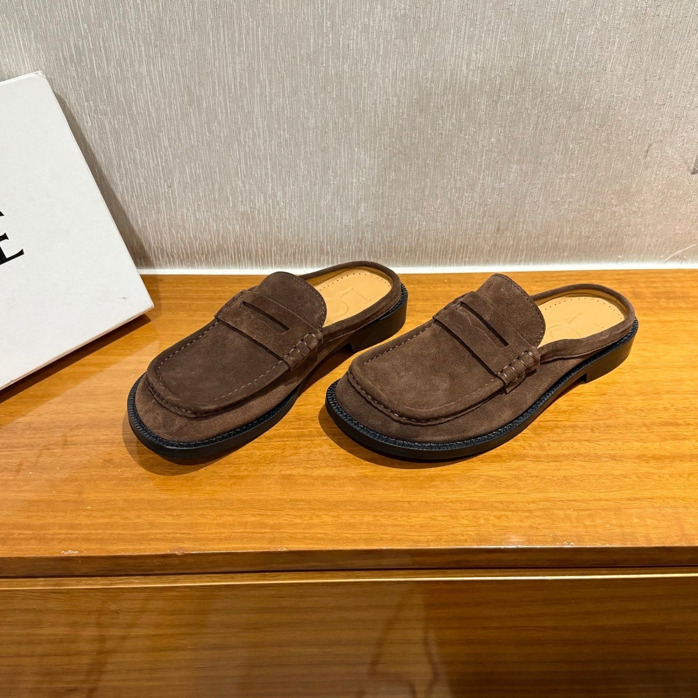Loewe Campo Mule Dark Brown Slide Suede