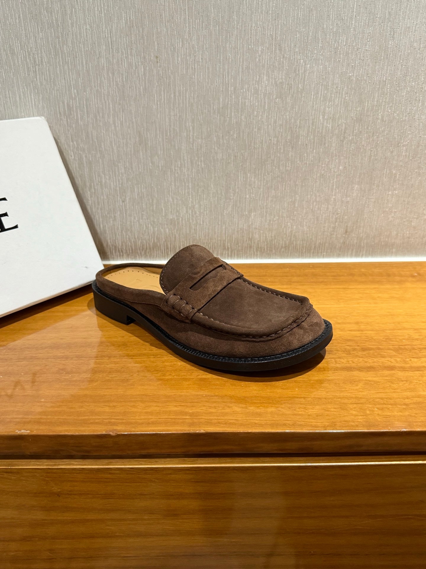 Loewe Campo Mule Dark Brown Slide Suede