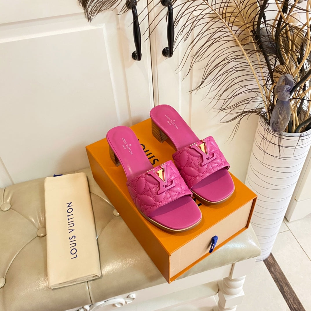 LV Neo Revival Mule 55mm Deep Pink Lambskin