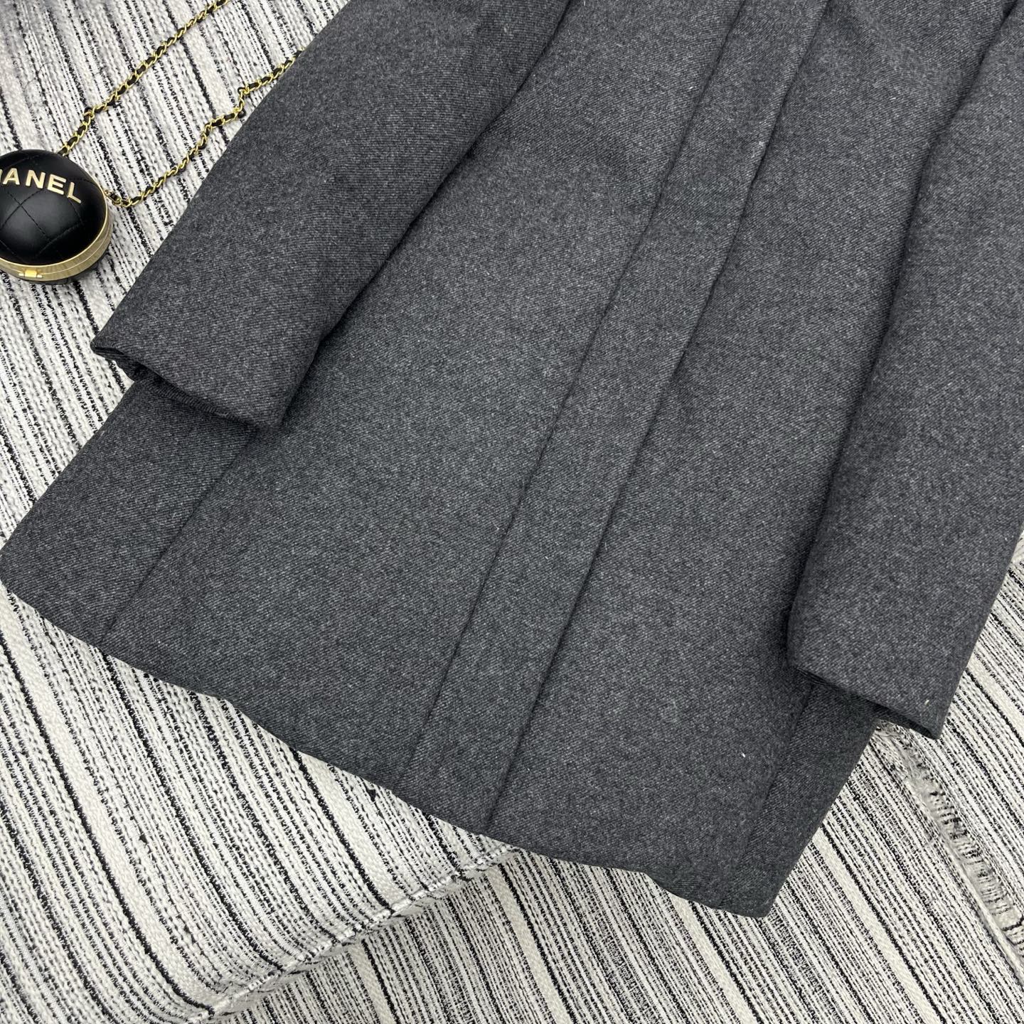 LP 25 Mid-Length Jacket Gray Wool Fabric Down 308180