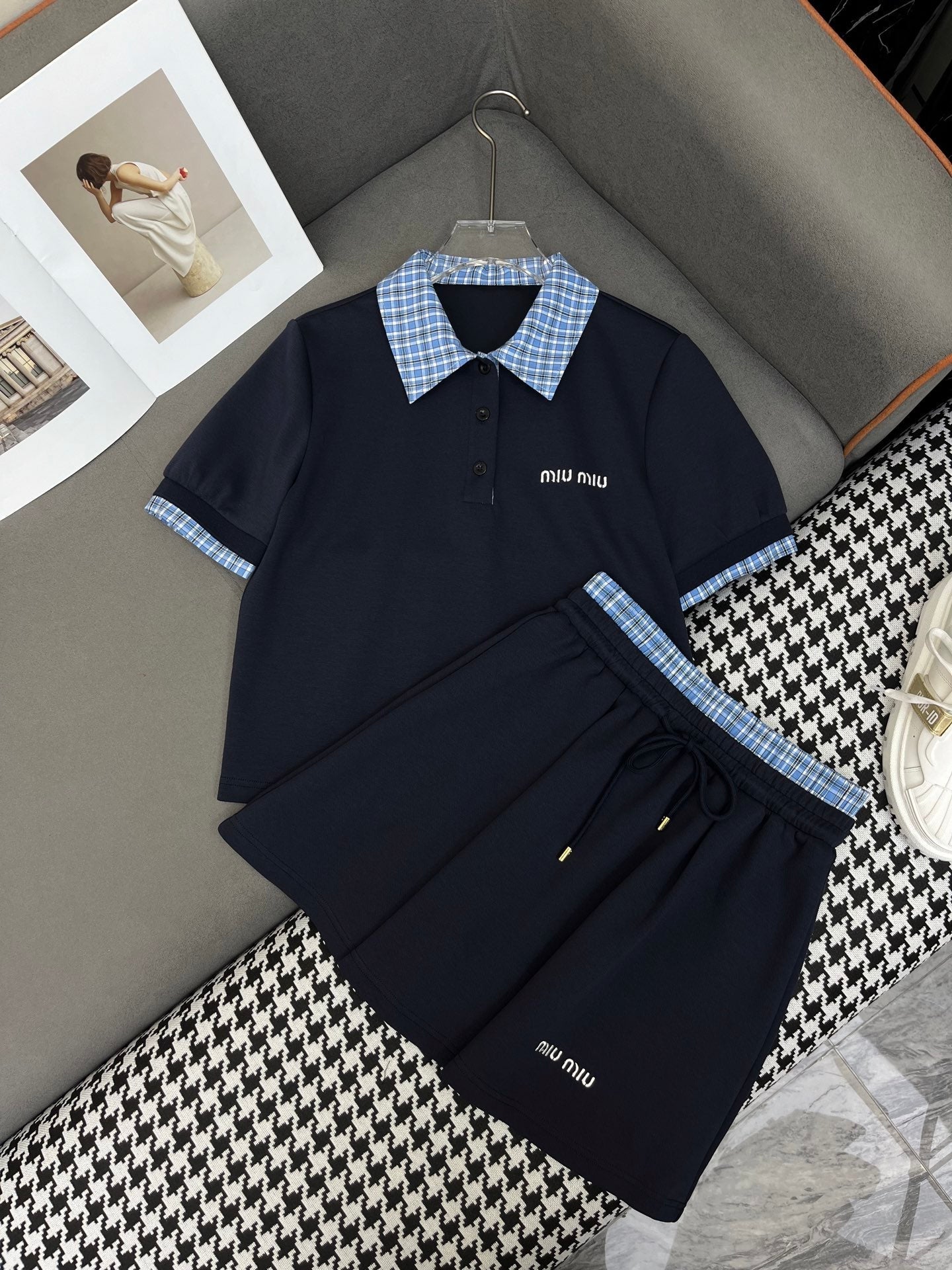 Miu 25C Polo Shirt mix Miniskirt 228549