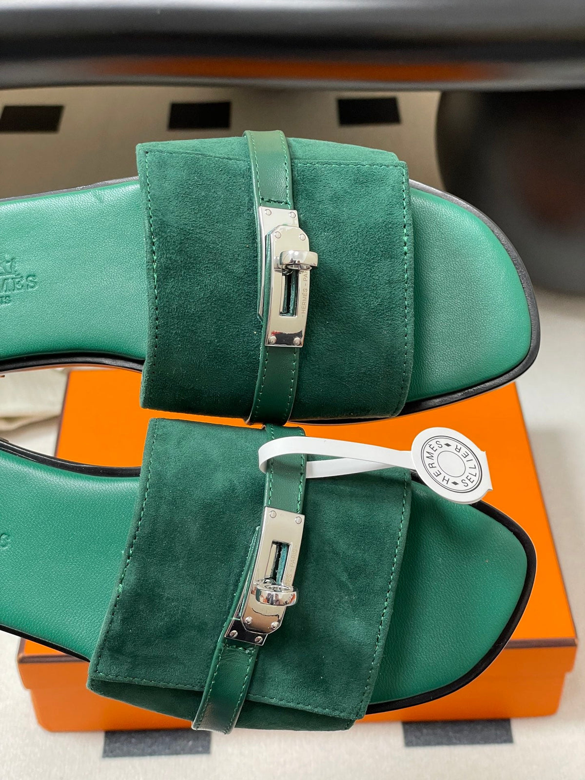HM Giulia Sandals Teal Calfskin 314025