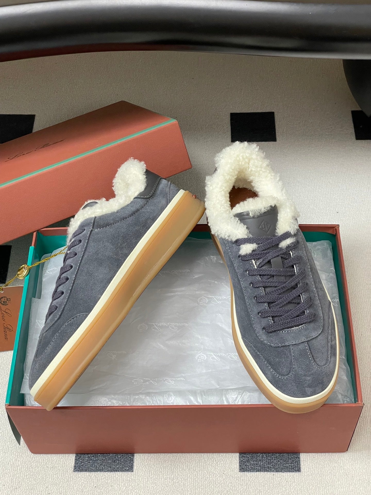 LP 25 Fur Sneaker Dark Blue Suede Cowhide 534662