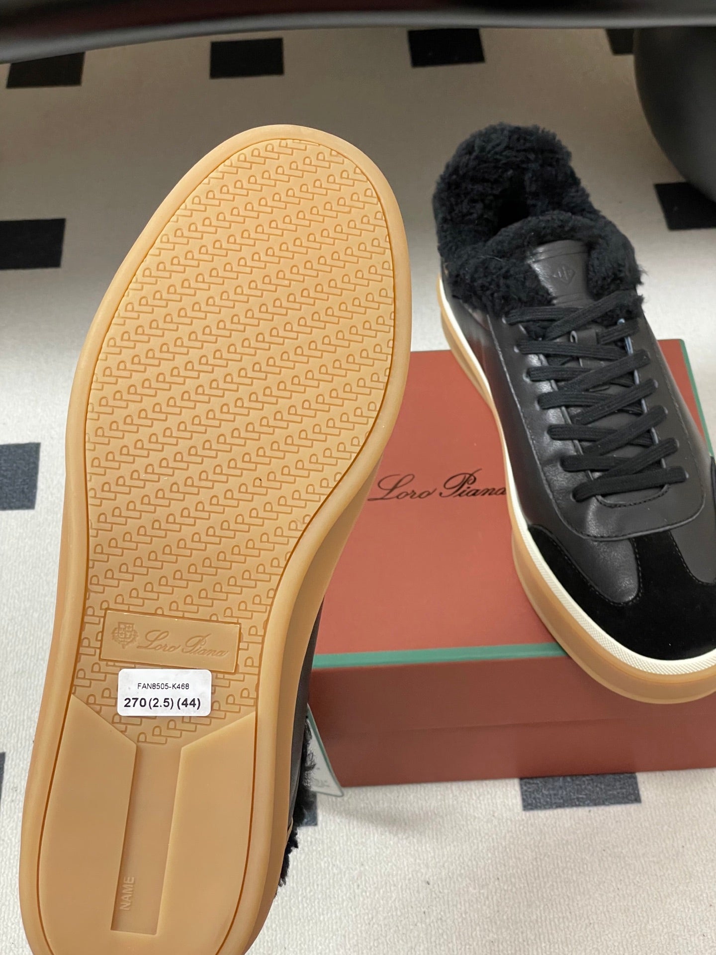 LP 25 Fur Sneaker Black Suede Cowhide 534666