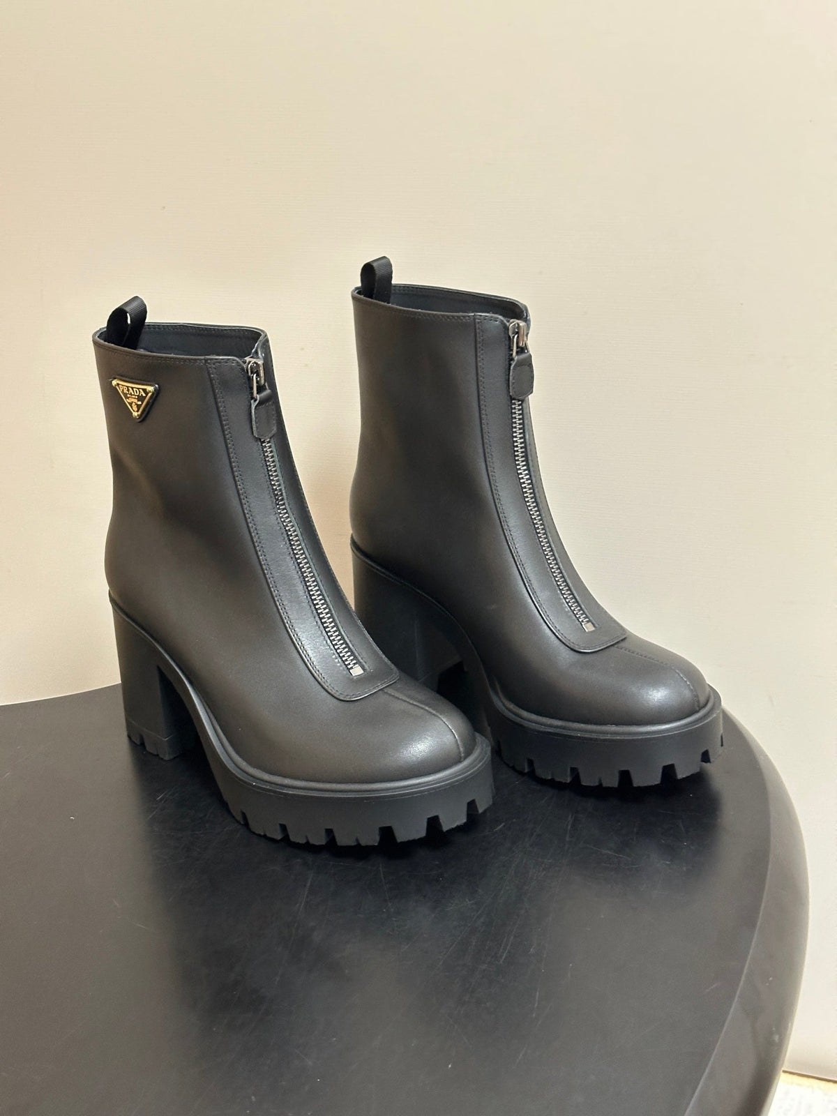 Prada 2026 Zipper Ankle Boots 85mm Suede Leather 151273