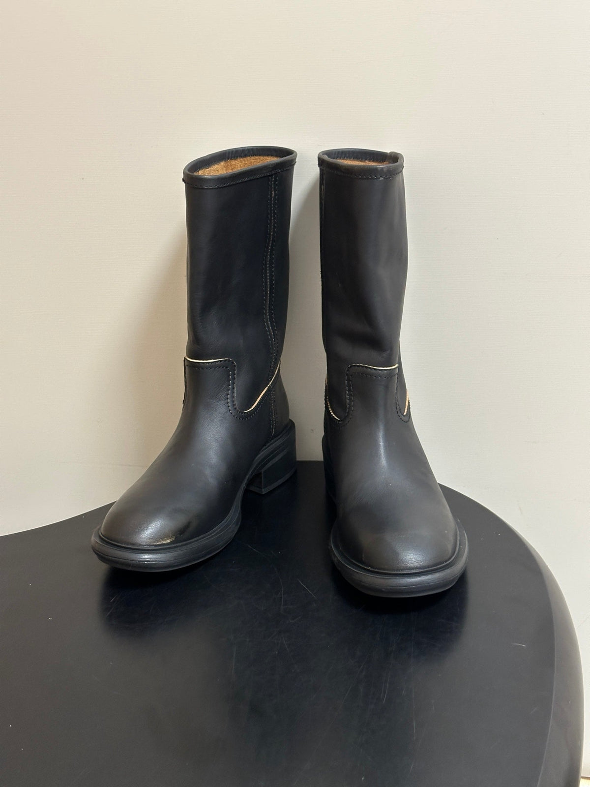 Prada 2026 Vintage-Effect Boots 40mm Calfskin 151275