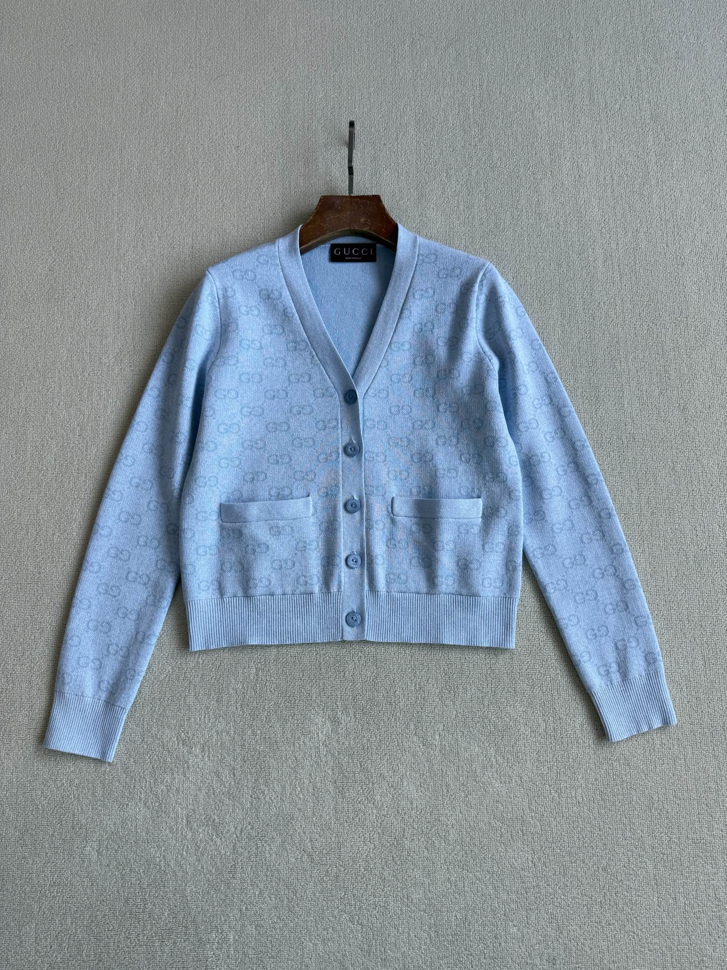 GG 25 Cardigan Blue Wool 0032