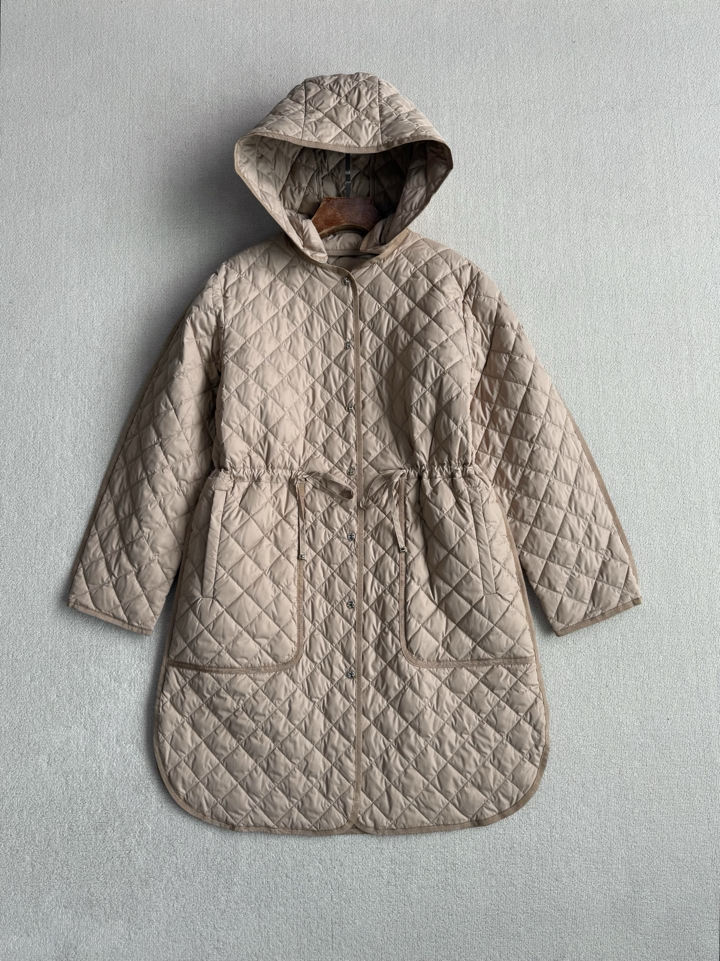 MC 2025 Long Coat With Cotton Legs Light Brown Polyester