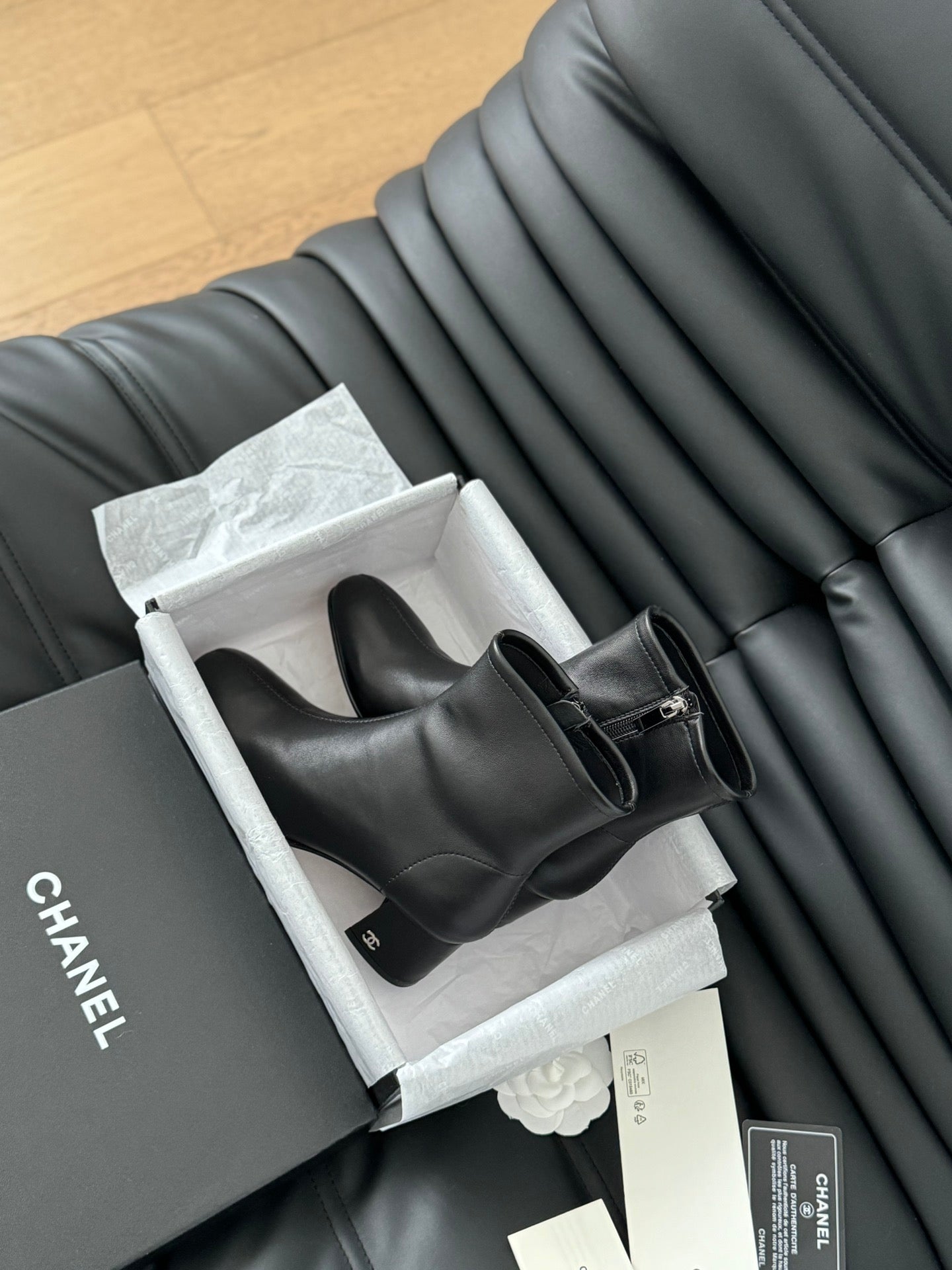CC Ankle Boot Black Calfskin