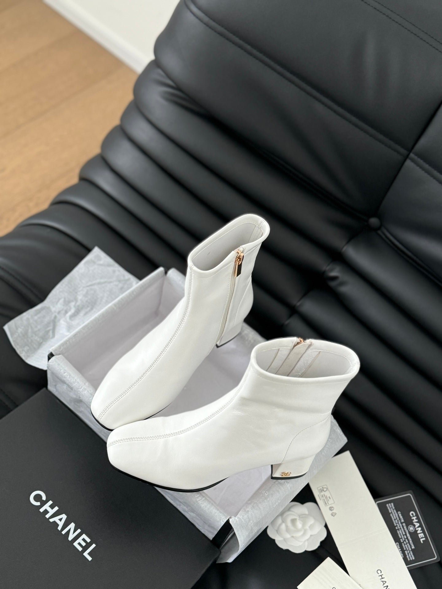 CC Ankle Boot White Calfskin
