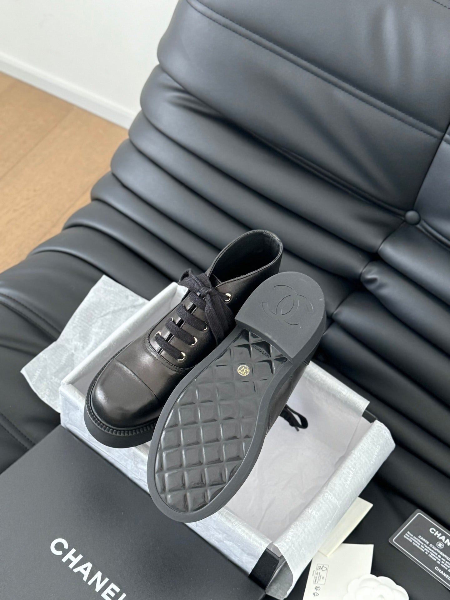 CC Ankle Boots Black Calfskin 937062