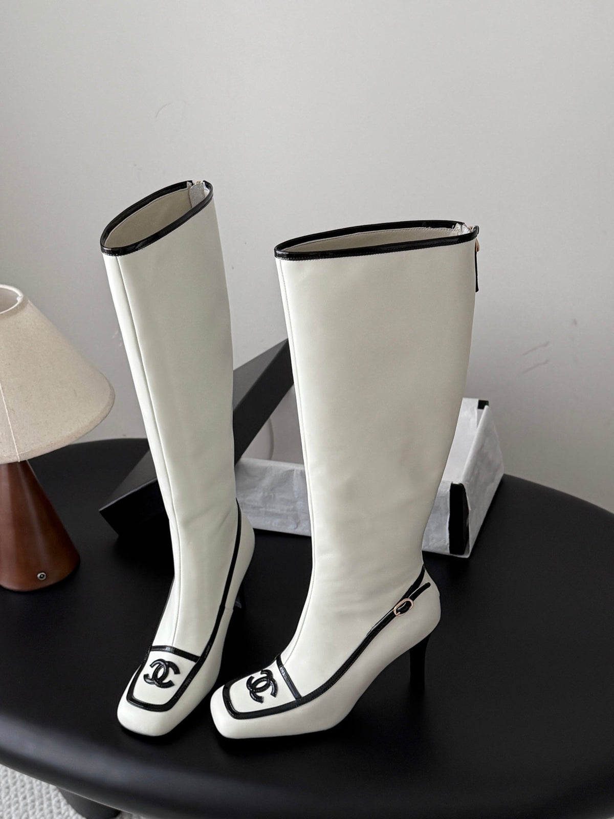 Chanel 2026 Square Toe Knee-High Boots Leather 127916