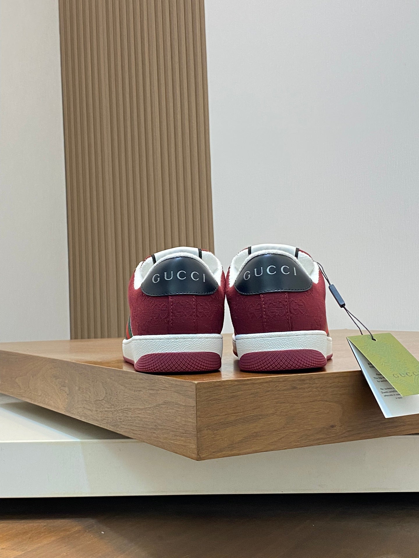 GG Men's Screener Sneaker Red White Canvas 534049