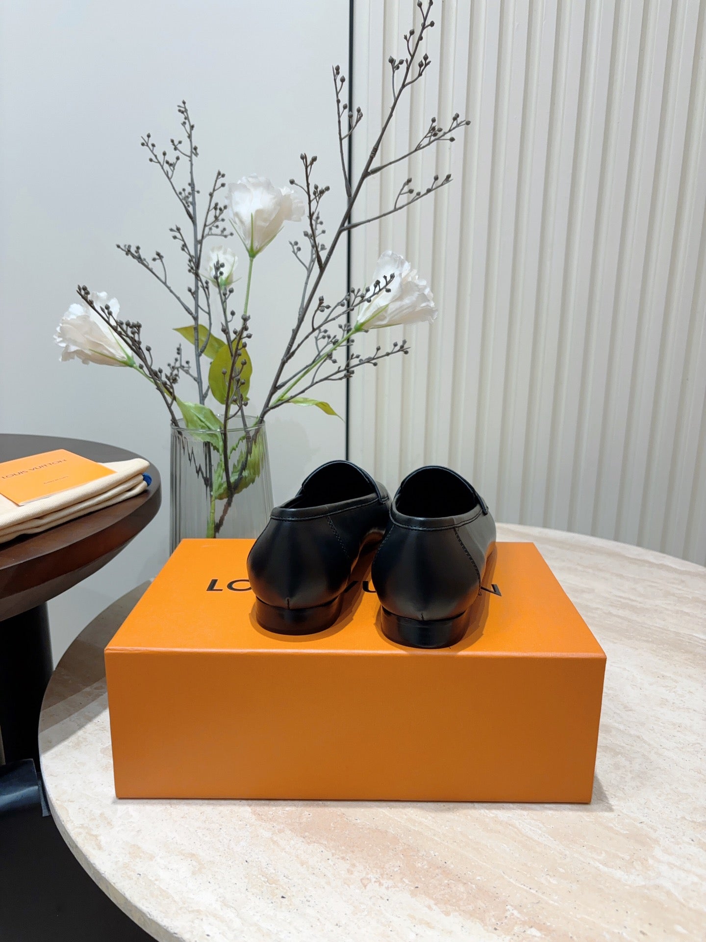 LV Soho Loafers Plain Black Calfskin