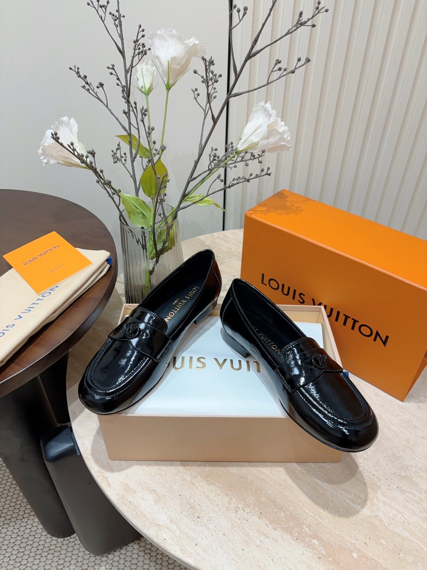 LV Soho Loafers Glossy Black Calfskin